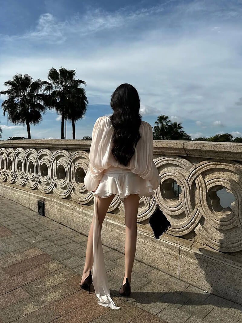 "Volant" Minikleid