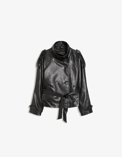 "Aria" Kunstleder Trenchcoat