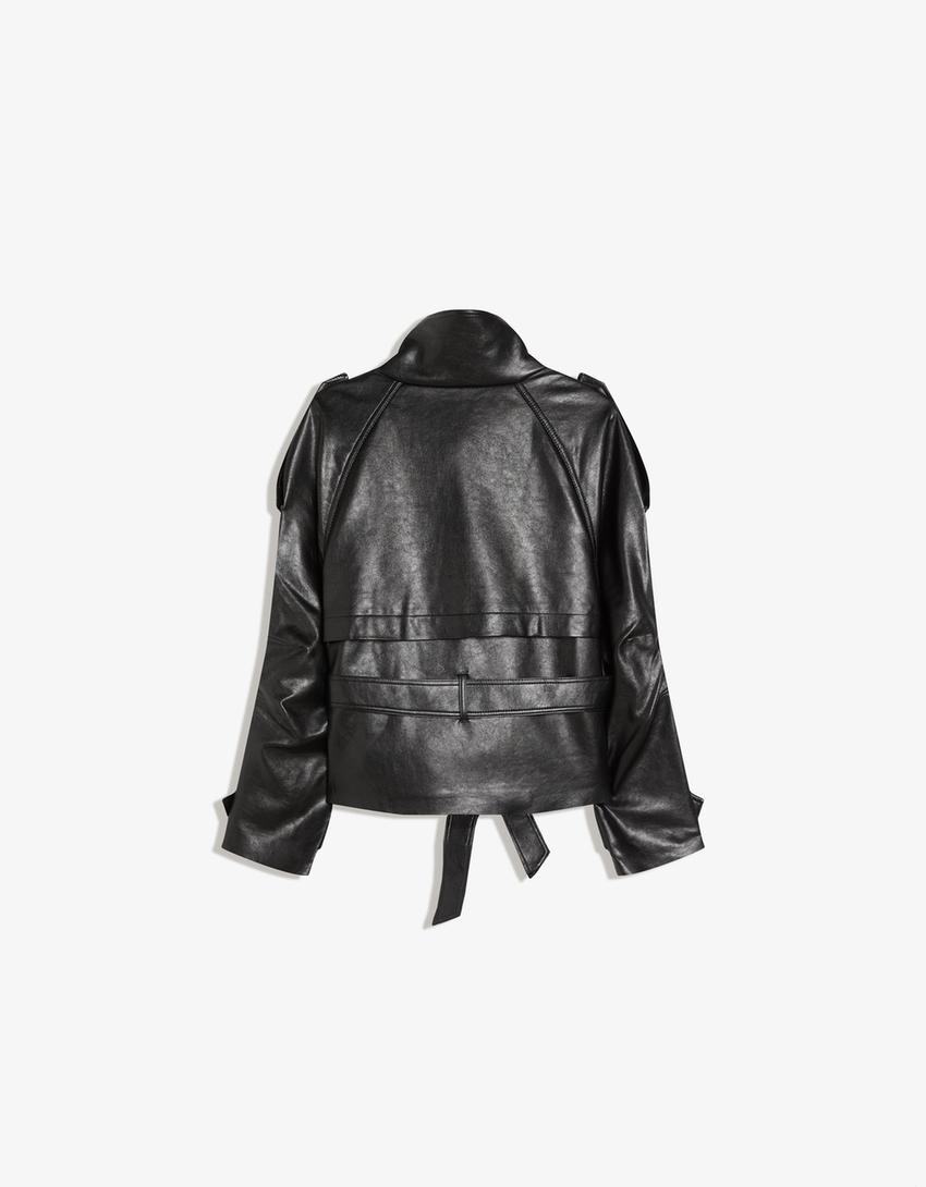 "Aria" Kunstleder Trenchcoat