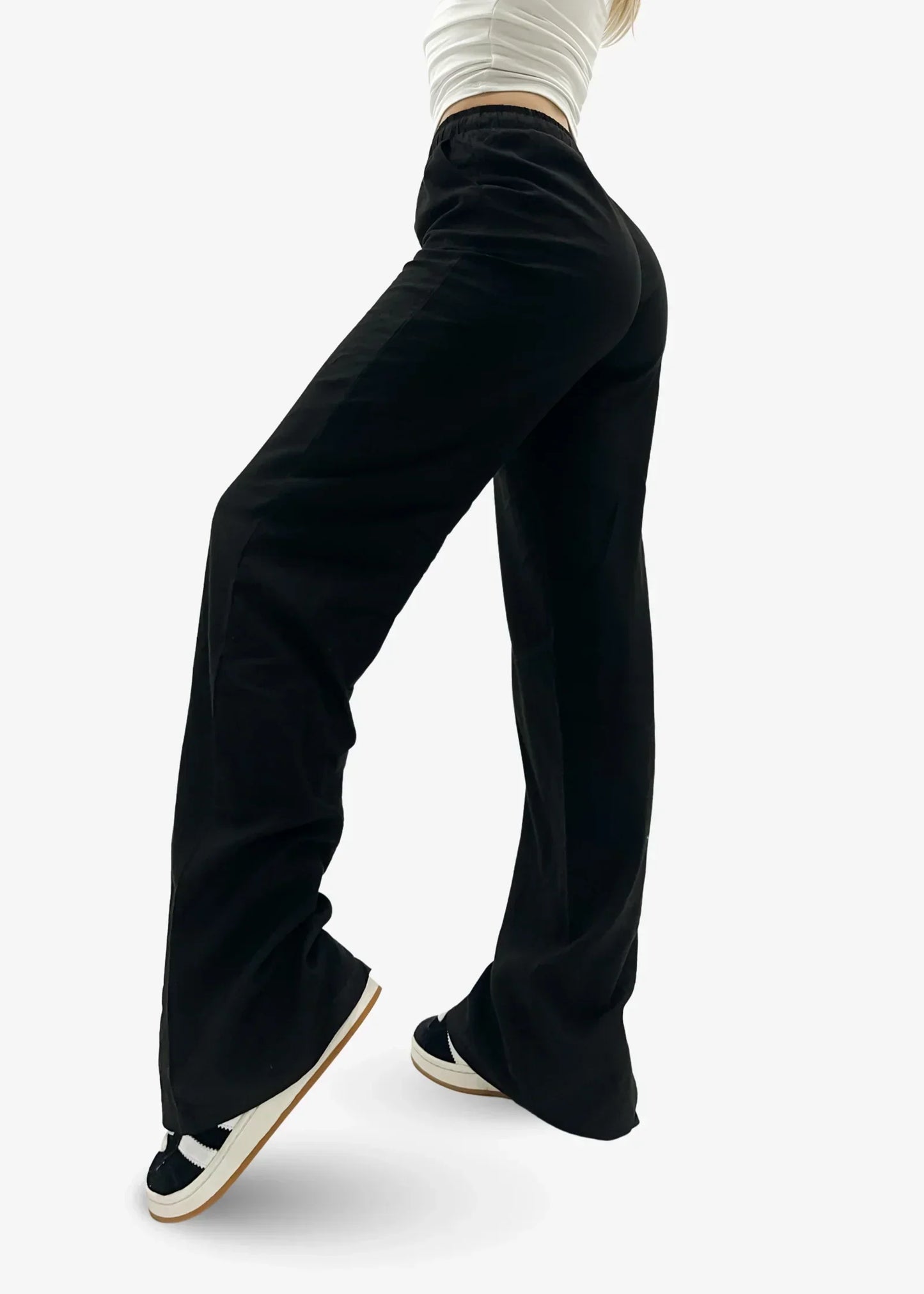 "Jennifer" Leinenhose Schwarz