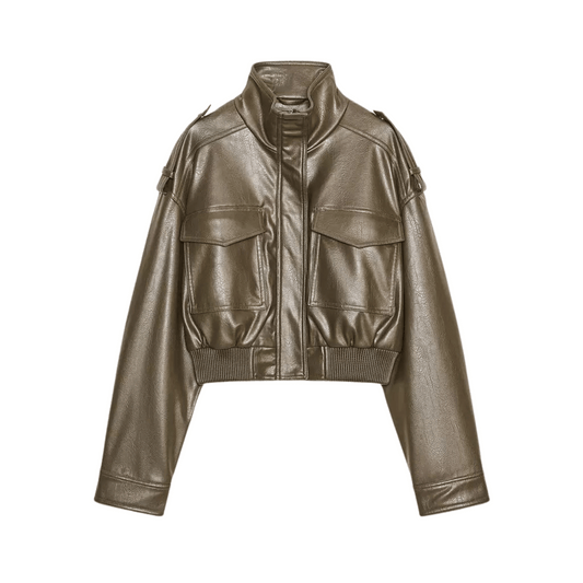 "Yara" Bomber Lederjacke