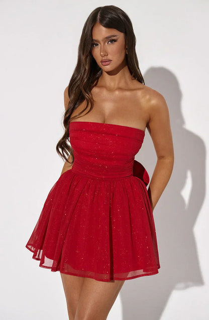 "Bozana" Minikleid mit Schleife