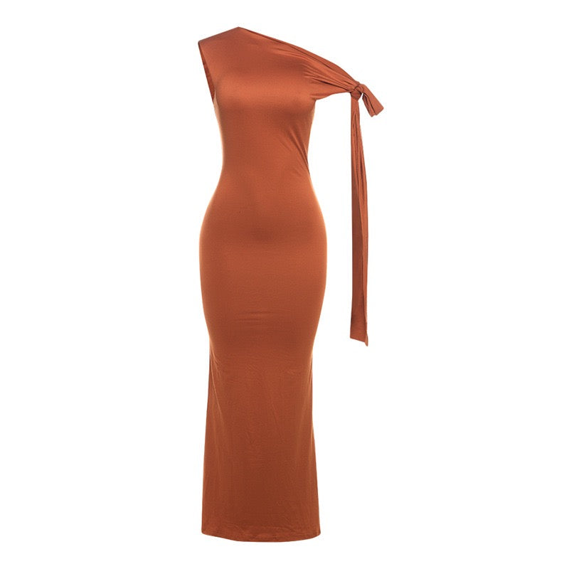 "Rachel" One-Shoulder Maxikleid