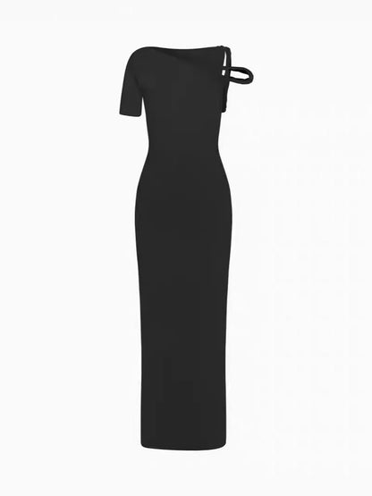 "Lamya" One-Shoulder-Maxikleid