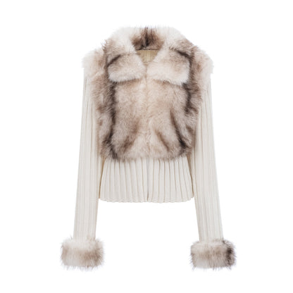 "Chiara" Cardigan mit Fell