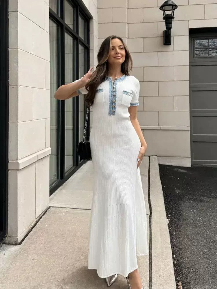 "Blue & White" Sommerkleid